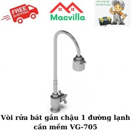 VÒI RỬA BÁT GẮN CHẬU 1 ĐƯỜNG LẠNH CẦN MỀM VIGLACERA VG-705