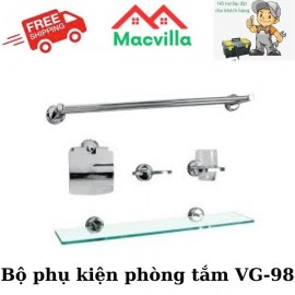 BỘ PHỤ KIỆN PHÒNG TẮM BẰNG INOX 304 (5 MÓN) VG-98