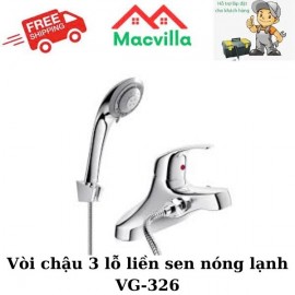 VÒI CHẬU 3 LỖ LIỀN SEN NÓNG LẠNH VIGLACERA VG-326