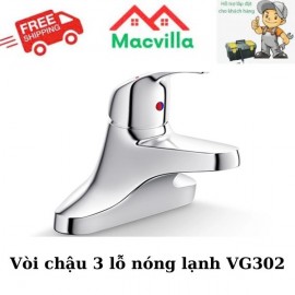 VÒI CHẬU 3 LỖ NÓNG LẠNH VIGLACERA VG302 CHÍNH HÃNG GIÁ RẺ