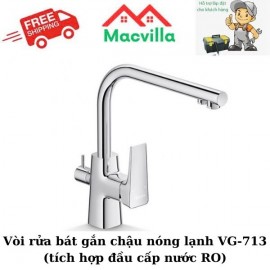 VÒI RỬA BÁT GẮN CHẬU NÓNG LẠNH (TÍCH HỢP ĐẦU CẤP NƯỚC RO)  VG-713 